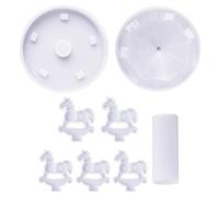 EXCEART DIY Silicone Merry-Go-Round Mold Kit 3.3 Inch Durable Flexible Carousel Resin Casting Mold for Craft Home Decoration