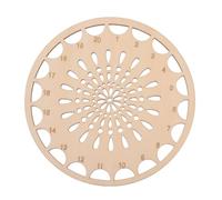 EXCEART Embroidery Floss Organizer Wooden Thread Holder with Hollow Waterdrop Pattern Compact Cross Stitch Thread Winding Plate for DIY Sewing Projects