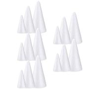 EXCEART Foam Cone 30Pcs Small White Polystyrene Cones for Crafts Diy Decorations Easy to Handle Safe Material Compact Size for Creative Projects