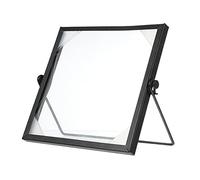 EXCEART Glass Frame Picture Frames Antique Metal Pressed Glass Photo Frame Metal Picture Floating Frame for Pressed Flowers Dried Flowers Poster Black