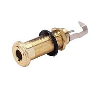 EXCEART Gold Plated Cylinder Bass Guitar Endpin Jack Plug Socket for Guitar Stereo Mono Output Input Jack