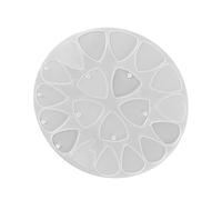 EXCEART Guitar Pick Silicone Casting Mold Triangle Epoxy Diy Mold for Keychain Pendant Making Resin Craft Supplies for Jewelry Makers