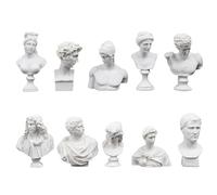 EXCEART Headless Statue Greek God Bust 10pcs Mini Figures of Greek Mythology Statue Resin Sculpture World Famous Figurine Home Desktop Decor Retro Art Room Figurine Sketch
