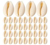 EXCEART Home Decor Cowrie Shell Beads, 100Pcs White Natural Spiral Shell Bead for Jewelry Making Beach Cowrie Shells for DIY Craft Bracelets Necklaces Anklets Fish Tank Decorations