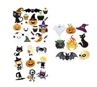 EXCEART Hot Stickers 3 Sheets Halloween Iron on Transfers for Kids Clothes Decoration with Cute Pumpkin and Ghost Patterns