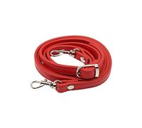 EXCEART Leather Cross Body Strap Adjustable Shoulder Bag Straps Handbag Handle Chain Replacement Belt with Buckles for Messenger Bag Satchel Briefcase 120cm Red