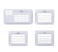 EXCEART Lettermate Pro 4 Pack Envelope Addressing Kit with Reusable Lettering Stencils for Wedding Invitations Greeting Cards Mail Art Calligraphy Practice Number Templates