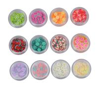 EXCEART Nail Art Accessories Lightweight Polymer Clay Assorted Colour 12pcs Creative Nail Decoration Fruit Slices DIY Manicure Pieces for and Personal Care