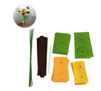 EXCEART Non-Woven Bouquets Felt Flowers Kit for Crafts and Sewing Material DIY Bags Cloth Craft Small Sunflowers for Needle Felting and Textile Projects