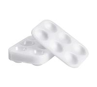 EXCEART Paint Tray Palettes, 12Pcs Plastic, 6 Well Rectangular White
