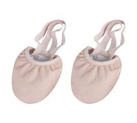 EXCEART Pointe Shoes Half Sole Dance Shoes for Adult with Elastic Band Non-Slip Breathable Ballet Shoes for Toe Protection Suitable for Yoga Modern Dance Ballroom and Jazz Training