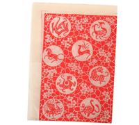 EXCEART Pottery Decal Underglaze Transfer Paper Chinese Style Red Animal Plum Classic Ceramic Decal DIY Accessories for Ceramic Crafting