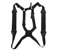 EXCEART Saxophone Double Shoulder Harness Strap Comfortable Saxophone Shoulder Belt for Alto Tenor and Soprano Relieves Neck Pain Design Black Large