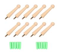 EXCEART Shaker Peg Rail 10pcs Wooden Coat Hook Farmhouse Wall Clothes Hooks Unpainted DIY Coat Hook Hanger Entryway Wall Hanging Organizer for Hat Scarf Clothes Wooden Peg Dolls