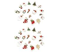 EXCEART Silver Charms Pendants 32 Pcs Silver Accessories Pendant Jewelry Accessories Christams Embellishments Bulk Lots Charms Christmas Series Pendants Earrings