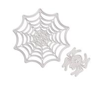 EXCEART Spider Web Cutting Dies 1Pcs Halloween Spider Web Pattern Embossing Cut Stencil Carbon Steel Cutting Template Mould
