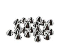 EXCEART Spike Studs 100pcs Bullet Spike Cone Studs Acrylic Punk Bullet Rivets Cone Spike Studs Beads DIY Sew on Glue on or Stick On Bags Shoes Garment Accessories (Silver) Spikes