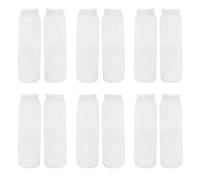EXCEART Sublimation Socks Blank White 6 Pairs Straight Polyester Sox for Diy Printing Heat Transfer Projects Creative Supplies