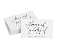 EXCEART Thank You Cards for Business 100 Pack Small Decorative Greeting Cards with Envelopes Ideal for Customer Appreciation Shopping Thanks Postcards