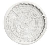 EXCEART Tree Stump Cake Fondant Mold Silicone Chocolate Candy Mold Wood Bark Sugarcraft Pie Crust Forest Theme Cake Baking Tool Polymer Clay Light Grey