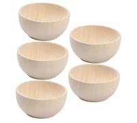 EXCEART Unfinished Wooden Bowls Set 5.5X1.2 Inch Mini Craft Bowls for Kids DIY Painting and Creative Art Projects Smooth Surface Wood Accessories for Home Decoration and Crafting