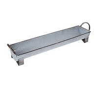 EXCEART Window Flower Box Decorative Rustic Planter Galvanized Metal Vintage Succulent Herb Pot Caddy for Farmhouse Kitchen Windowsill Garden Desktop Organizer Grey