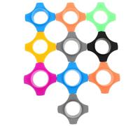 EXCEART Wireless Handheld Microphone Protection Ring - 10Pcs Anti-rolling Silicone Mic Stand Mount for KTV Karaoke - Assorted Color