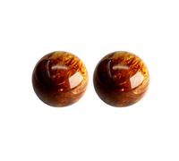 Exceart Wood Massage Balls Chinese Stress Balls 2PCS Wooden Baoding Massage Exercise Baoding Balls for Hand and Wrist Strengthening Wrist Massage Balls