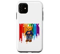 Exceed The Limit New York Teddy Bear- Colorful NYC Boroughs Case for iPhone 11