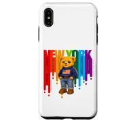 Exceed The Limit New York Teddy Bear- Colorful NYC Boroughs Case for iPhone XS Max