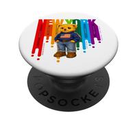 Exceed The Limit New York Teddy Bear- Colorful NYC Boroughs PopSockets Adhesive PopGrip
