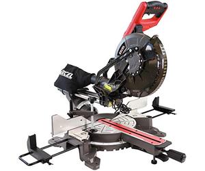 EXCEL 10 Inch Mitre Saw Double Bevel Action, Sliding Compound Woodworking Chop Machine, 2000W Motor & Fitted Laser Light, 255mm Mitresaw, Sliding Mitre Saw, 2000W MitreSaw, MitreSaw 240V