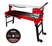 Excel 1250mm Wet Tile Cutter Bridge Saw 240V/1200W with Continuous Rim Tile Saw Blade