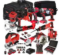 Excel 18V 11 Piece Power Tool Kit with 3 x 4.0Ah Battery Charger & Accessories EXLKIT-17307