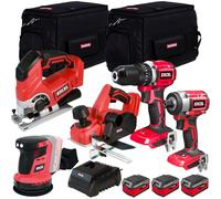 Excel 18V 5 Piece Power Tool Kit with 3 x 4.0Ah Batteries & Charger EXLKIT-16285 - Power Tool -Twin Kit -18V Cordless Power Tool Kits-Cordless Kit -Combo Kit-Mega Power Tool-Excel Kit
