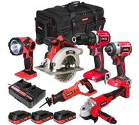 Excel 18V 6 Piece Combo Kit with 3 x 2.0Ah Batteries & Charger EXLKIT-29319