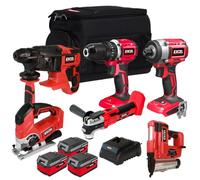 Excel 18V 6 Piece Power Tool Kit with 3 x 4.0Ah Battery & Charger EXLKIT-17315
