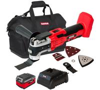 Excel 18V Cordless Oscillating Multi Tool with 1 x 5.0Ah Battery Charger & Excel Bag EXL10096-6 Variable Speed - 3.2° Oscillation Angle - Soft Start - LED Worklight