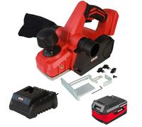 Excel 18V Cordless Planer 82mm EXL580B with 1 x 4.0Ah Battery & Charger - Variable Speed 16000/min - Compact and Ergonomic Design - Two Side Dust Removal System - Ideal for Planing Wood Surfaces