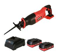 Excel 18V Cordless Reciprocating Saw With 2 X 2.0Ah Batteries & Fast Charger Wood & Metal Cutting Tool