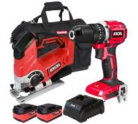 Excel 18V Cordless Twin Pack with 2 x 5.0Ah Batteries & Charger in Bag EXL5076-Power Tool -Twin Kit -18V Cordless Power Tool Kits-Cordless Kit -Combo Kit-Mega Power Tool-Excel Kit