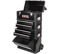 Excel 20" Mobile Cabinet Tool Storage Box 4 Drawer Garage Tool Chest with Wheel