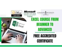 Excel 2017 Beginner to Advanced Classes for 6 months