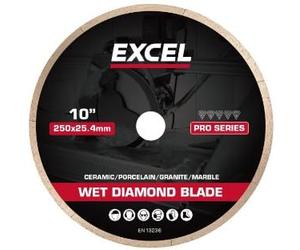 Excel 250mm Continuous Rim Tile Saw Blade for 1250mm Wet Tile Cutter