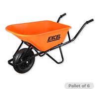 Excel 30372 Heavy-Duty Wheelbarrow With 100L Hdpe Tray (Pallet Of 6) EXE-30372-6