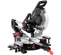 Excel 305mm Sliding Mitre Saw 240V, 2000W with LED Light, 48T Blade, Dust Bag & Extension Arms - Heavy-Duty Saw for Wood, Timber, MDF & More
