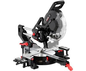 Excel 305mm Sliding Mitre Saw 240V, 2000W with LED Light, 48T Blade, Dust Bag & Extension Arms - Heavy-Duty Saw for Wood, Timber, MDF & More