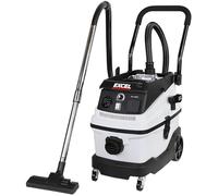 Excel 30L Wet & Dry Vacuum Cleaner - 1600W Motor, HEPA Filter, Water Filtration, 240V Tool Socket - Handles Dust, Water, Sawdust & Debris - Ideal for Home & Workshop with Easy Mobility, Large Capacity