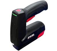 EXCEL 4V Cordless Stapler/Nailer Gun with Nails Rechargeable Fires Staples Nails Ideal for Upholstery, Roofing, Carpeting