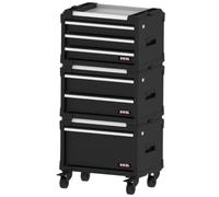 Excel 6-Drawer Modular Tool Box with Stainless Steel Worktop, Heavy-Duty Steel Tool Cabinet, Rolling Garage Storage Chest for Workshop & Home